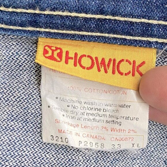 Vintage Howick Dark Blue Western Style Long Inseam High Rise Straight Leg Jeans - Picture 3 of 13